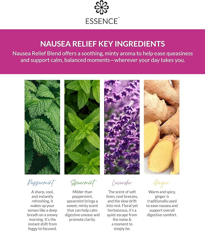 Essence Wearable Aromatherapy Nasal Diffuser – Nausea Relief Essential Oil Nose Ring Refresh Kit – Personal Scent Clip for Travel, Work & Everyday Use – Made in USA - Bloomnest