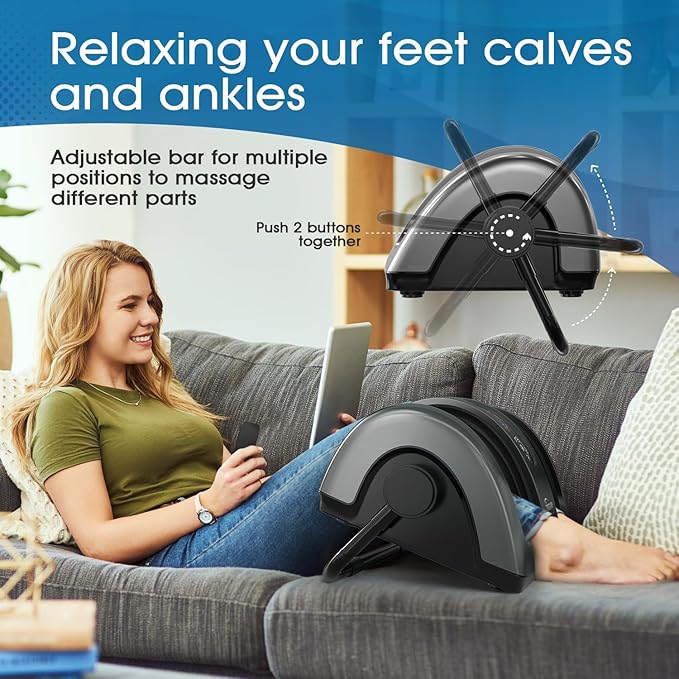 TISSCARE Foot Massager with Heat, Shiatsu Foot Massager for Plantar Fasciitis, Neuropathy, Circulation and Pain Relief, Remote Control, Deep Kneading, Gifts for Women Men Mom Dad - Bloomnest