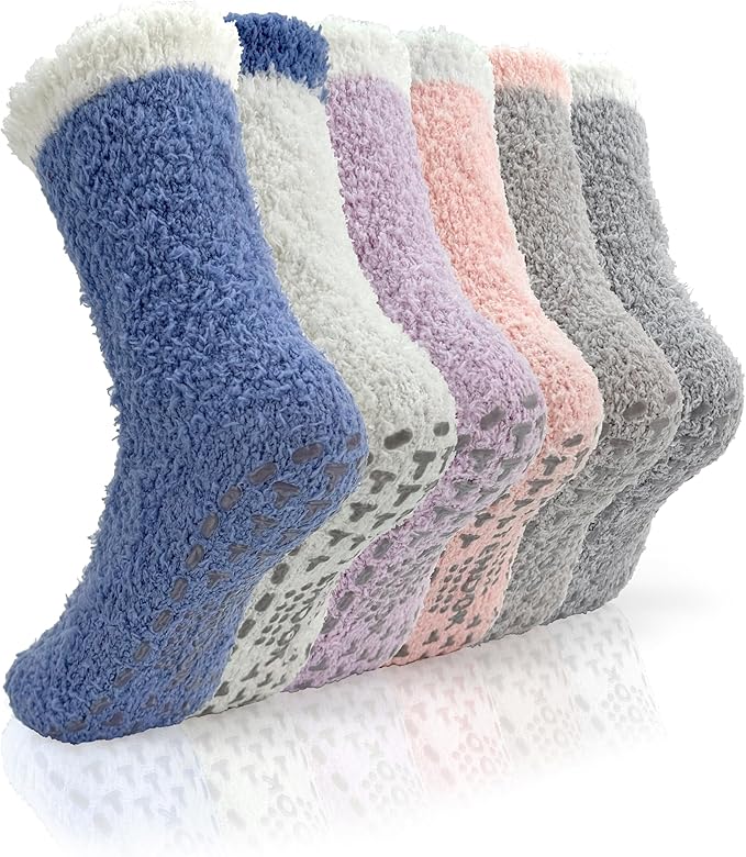 TEHOOK Warm & Cozy Valentines Gifts for Women, Fluffy Fuzzy Plush Sleeping Slipper Socks - Soft Warm Fabric - Bloomnest