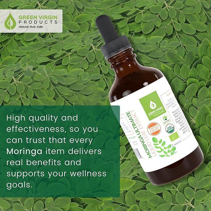 Green Virgin Moringa Ultimate Liquid Leaf Extract - 2 Fl Oz (Pack of 1) - Bloomnest