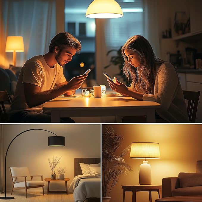 Linkind A19 LED Light Bulbs, 60W Equivalent, 8.5W Energy Efficient, 2700K Soft White Light Bulbs, 800 Lumens Non-Dimmable Bulbs, E26 Standard Base for Bedroom Home Office, 24 Packs - Bloomnest