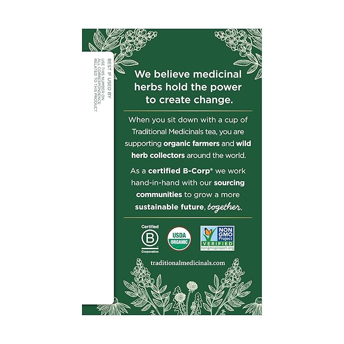 Traditional Medicinals Tea, Organic Ginger, Healthy Digestion, Pleasantly Spicy & Warming, 16 Tea Bags - Bloomnest