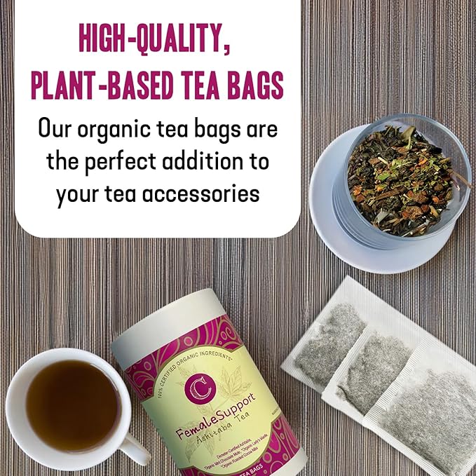 Dr. Cowan’s Garden Organic Ashitaba Tea - 20 Teabags - Female Support Hormone Balance - Supports Periods & PMS, Healthy Cycle Tea with Mint Chocolate Maté, Lady’s Mantle, & Ashitaba Herbs Grown in USA - Bloomnest