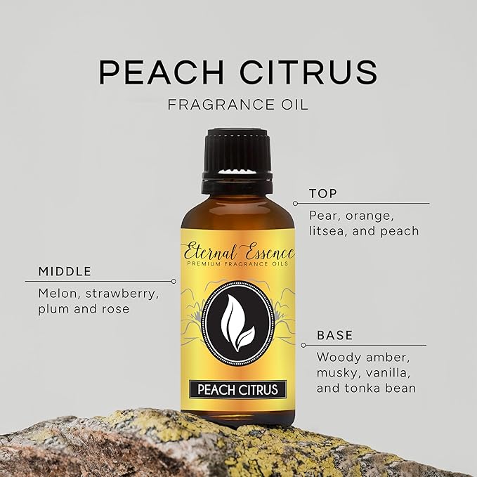 Eternal Essence Oils Peach Citrus 30ml Premium Fragrance Oil - for Candle, Soap Making, Aromatherapy, Diffusers, Home Care, & Humidifiers EternalEssenceOils