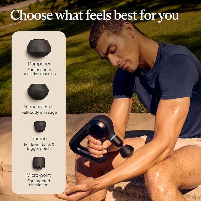 TheraGun Therabody Prime (5th Generation) - Deep Tissue Percussion Therapy Massage Gun - Bluetooth Enabled, Personal Massager for Pain Relief in Neck, Back, Leg, Shoulder and Body (Black) - Bloomnest