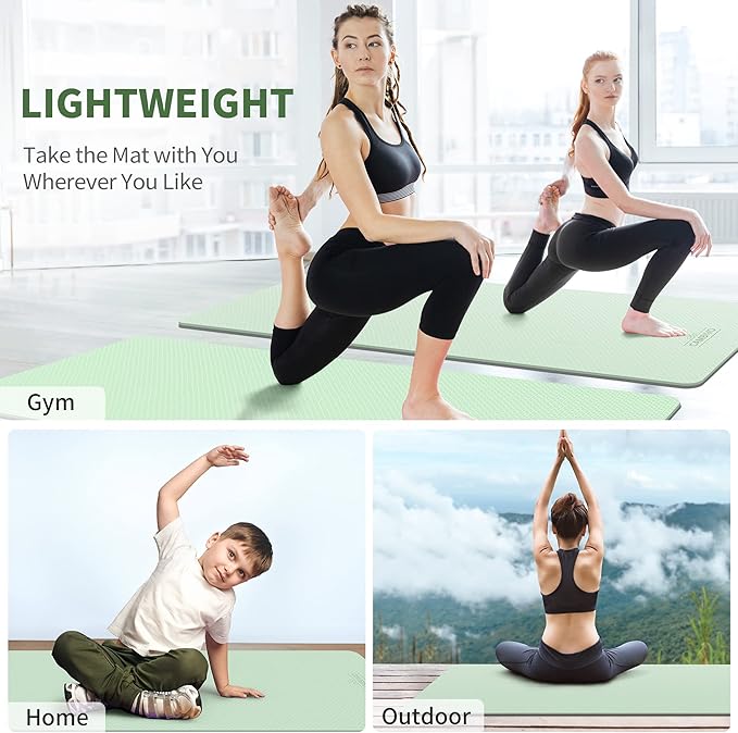 CAMBIVO Extra Wide Yoga Mat for Women and Men (72"/84"x 32"x 1/4") TPE Workout Mat, Non-slip Large Exercise Fitness Mat for Yoga, Pilates, Workout - Bloomnest