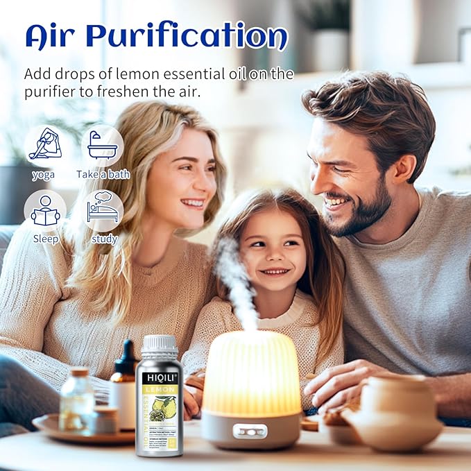 HIQILI Lemon Essential Oil for Cleaning, Degreasing & Household Use, Skin Care, Aromatherapy, Diffuser - 16 Fl Oz - Bloomnest
