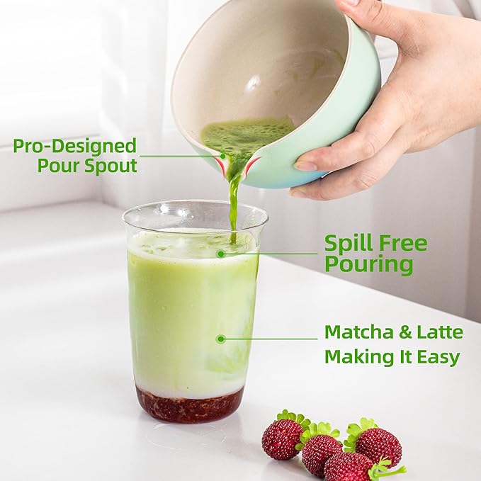 TEANAGOO Matcha Whisk Set Blue,Ceremony Matcha Set,Matcha Kit Grident Blue,Matcha Tea Set for Making Breakfast/Latte,Matcha Whisk Set and Bowl with All Accessories,Gift for Matcha Lover - Bloomnest