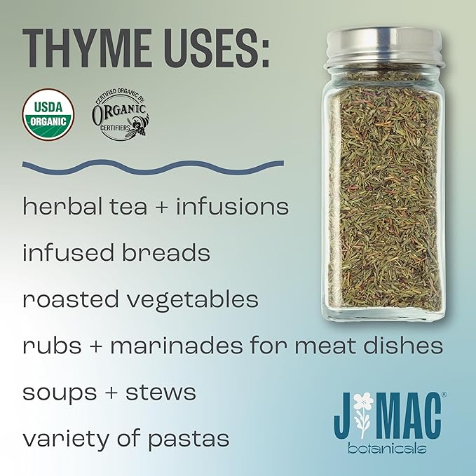 J Mac Botanicals Organic Thyme - 4 oz - Bloomnest