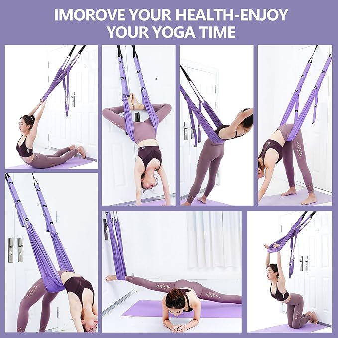 Leg Stretcher Strap, Stretching Equipment with Door Anchor Flexibility Trainer Backbend Assist for Dance Aerial Yoga Ballet Leg Stretching Exercise - Bloomnest