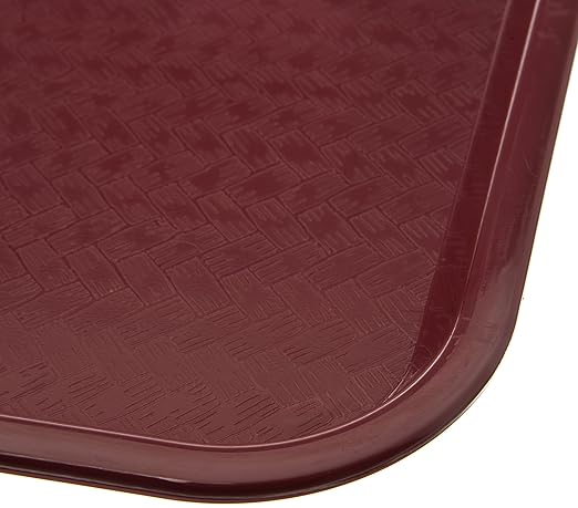 Carlisle FoodService Products CT121661 Cafe Standard Plastic Cafeteria/Fast Food Tray, NSF Certified, BPA Free, 16" Length x 12" Width, Burgundy (Pack of 24) - Bloomnest