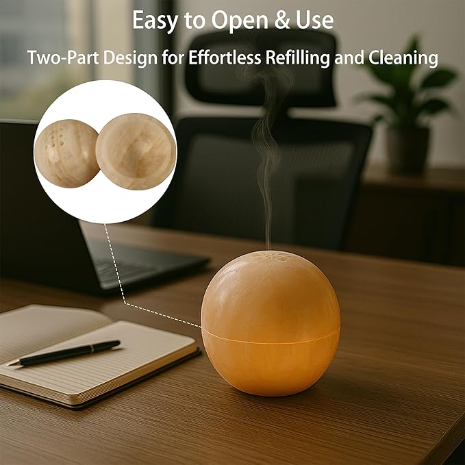 Natural Stone Sphere Incense Holder: 4" D Luxury Handmade Aromatherapy Burner for Meditation, Yoga & Home Décor, Multi-Hole Design, Pink Onyx - Bloomnest