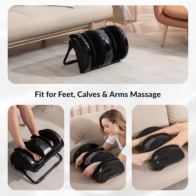 Snailax Foot Massager with Heat, Shiatsu Feet and Calf Massager Machine for Plantar Fasciitis, Neuropathy, Improve Circulation, Foot Leg Massager with Remote Control - Bloomnest
