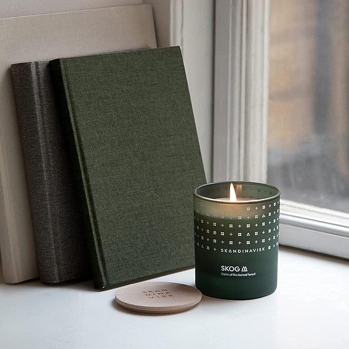 Skandinavisk Skog 'Forest' Mini Scented Candle. Fragrance Notes: Pine Needles and Fir Cones, Birch Sap and Lily of The Valley. 2.3 oz. - Bloomnest