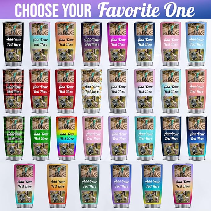Wassmin Personalized Tumbler Customized Tumblers With Picture Text Stainless Steel 20oz 30oz Insulated Travel Cup with Pictures Photos Gifts For Best Friends Bestie Bff Soul Sister Women Girls - Bloomnest