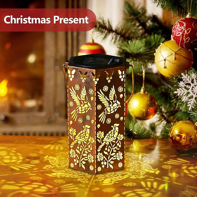 Styleonme Cardinal Lover Solar Light, Mother's Day Lantern Gift for Mom Grandma Women Sister, Hanging Image Cardinals Lanterns, Yard Corridor Garden Decor, Thanksgiving Day, Birthday Gifts - Bloomnest