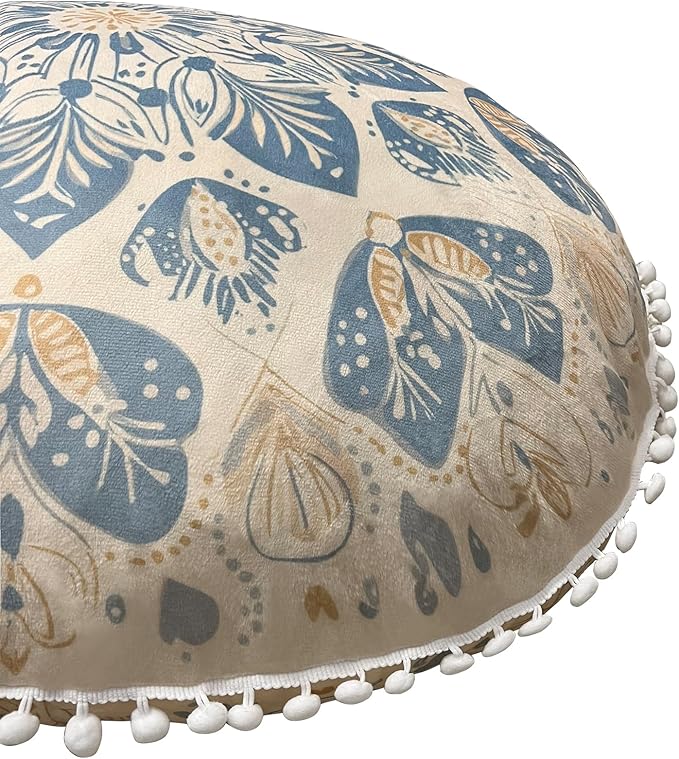 32 in Meditation Floor Cushion, Round Large Floor Pillow for Adult, Yoga Pillows for Sitting On Floor, Boho, Memory Foam Filling - Bloomnest