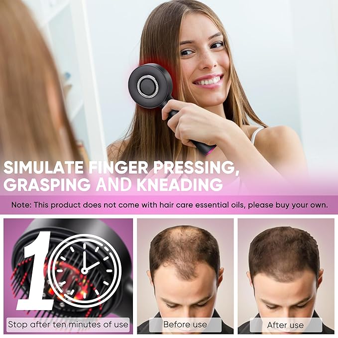 3 in 1 Scalp Massager Hair Growth Hair Oil Applicator,Electric Scalp Brush for Home,IPX7 Waterproof Electric Head Massager Bloomnest