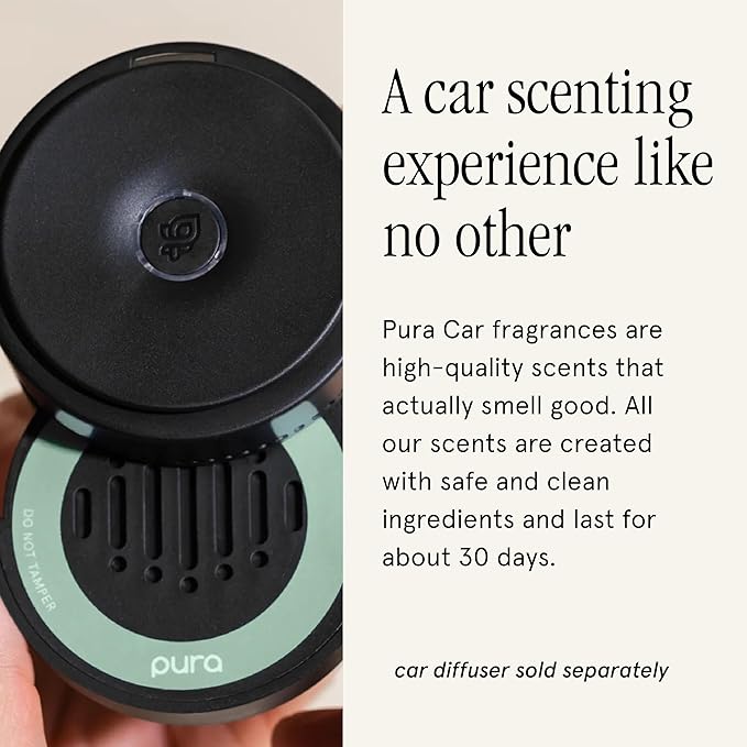 Pura Car Scent Refill - Fragrance for Pura Car Diffuser - Clean & Safe Luxury Diffuser Scent - Long-Lasting Fragrance for 30 Days of Aroma - Linens & Surf - Bloomnest
