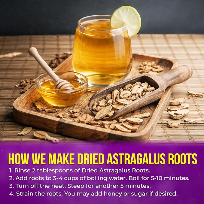 FreshDrinkUS, Premium 8oz Dried Astragalus Root Slices – 100% Natural Astragalus Root for Herbal Tea & Traditional Beverages – Natural, Clean Cut, No Additives. No Preservatives. Vegan - Bloomnest