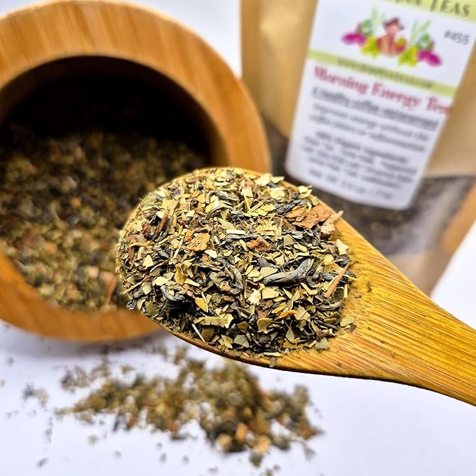 MORNING ENERGY TEA – Smooth, steady energy without coffee jitters – formulated by Master Herbalist Khabir – 100% organic, non-GMO, no additives - Bloomnest