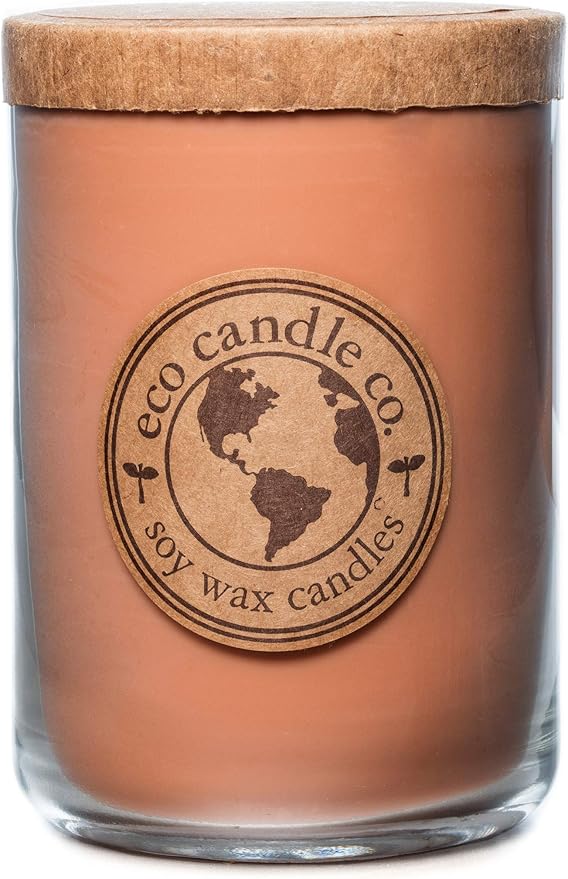 ECO CANDLE CO. Recycled Candle, Pumpkin Pecan, 26 oz. - Scents of Pumpkin, Pecans, & Maple Syrup - 100% Soy Wax, No Lead, Kraft Paper Label & Lid, Hand Poured, Made from Midwest Grown Soybeans - Bloomnest