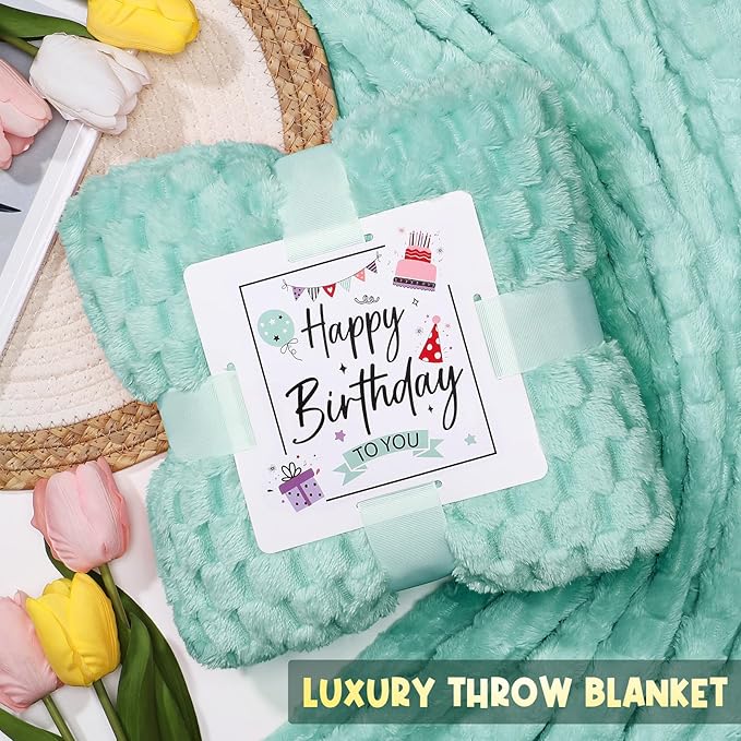 Birthday Gifts for Women Friendship, Unique Happy Birthday Gifts Basket for Mom Her Best Friend Sister Wife Girlfriend Coworker, Luxury Self Care Box Ocean Relaxing Spa Gifts Set for Women w/ Blanket