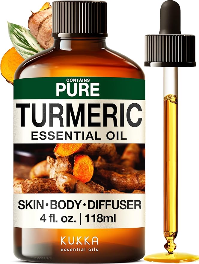 KUKKA Turmeric Oil for Skin - 4 Fl Oz - for Hair, Skin, Diffuser, Aromatherapy & DIY Soap Making Scent - Bloomnest
