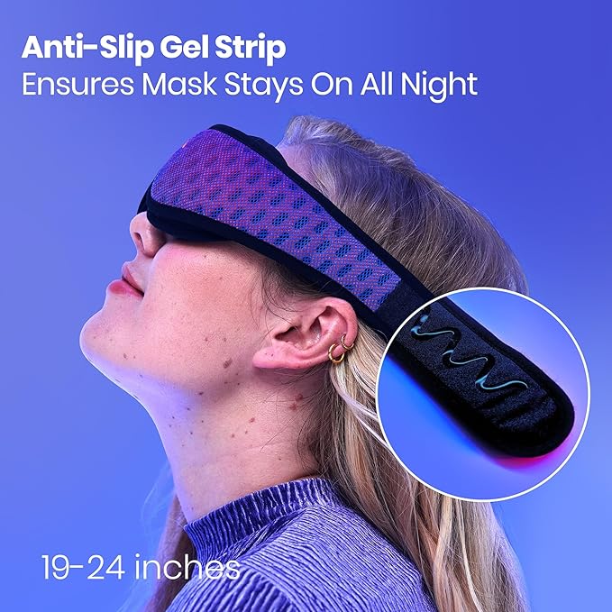 Manta Pro Sleep Mask - 100% Light Blocking Sleep Mask for Side Sleepers, Breathable and Comfortable, Spacious & Zero Pressure for Long Lashes, Perfect for Sleep/Travel/Nap/Shift Work - Bloomnest
