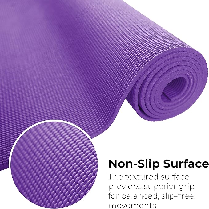 Hello Fit 10-Pack Yoga Mat, 68" x 24" Non Slip Exercise Mat, 4mm Thick Gym Mat for Fitness and Stretching, Bulk Non Toxic Yoga Mats for Schools and Studios - Bloomnest
