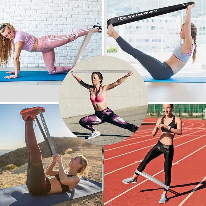 Exercise Resistance Bands with Handles for Working Out, 150/200/250/300 lbs Workout Bands Set with Door Anchor for Physical Therapy, Yoga, Pilates - Bloomnest