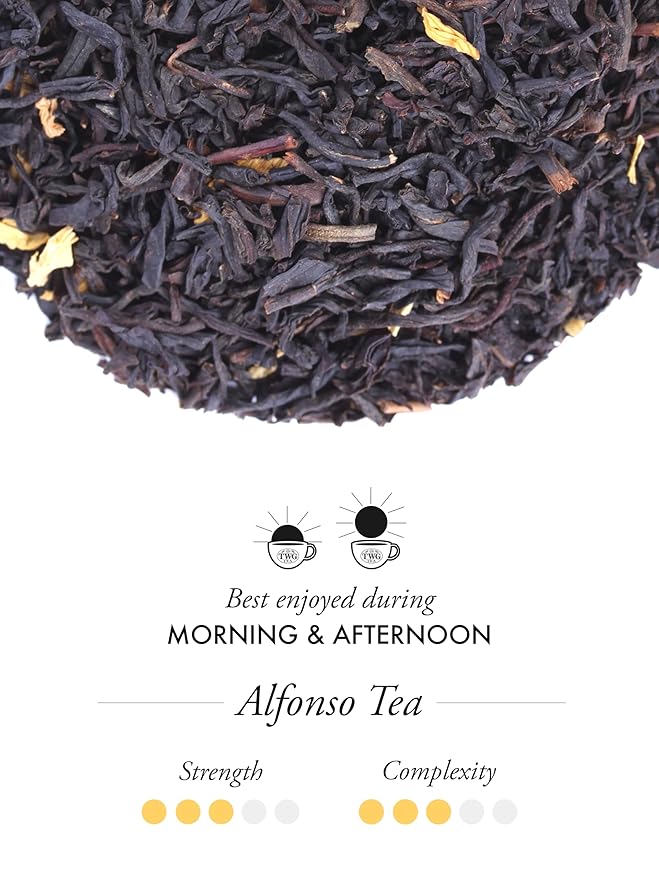 TWG Tea | Alfonso Tea | Black Tea | Mango Pieces | 15 Hand Sewn Cotton Teabags | Gift Set - Bloomnest