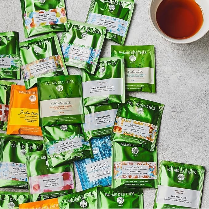 Palais des Thés - Genmaicha Yama - Japanese Green Tea & Roasted Rice - Premium Tea Bags, Serves 20 Cups - Bloomnest