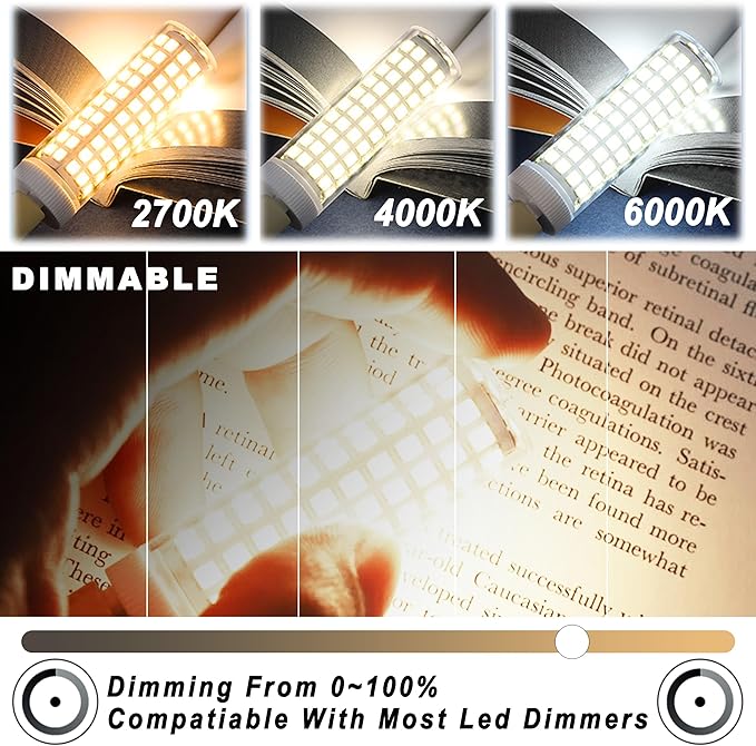 ALIDE E12 100W Dimmable Candelabra LED Light Bulbs Equivalent, Natural White 4000K,1000 Lumen C7 T6 Dimmable E12 10W LED Chandelier Bulbs for Ceiling Fan Pendant Salt Lamp,5 Pack - Bloomnest