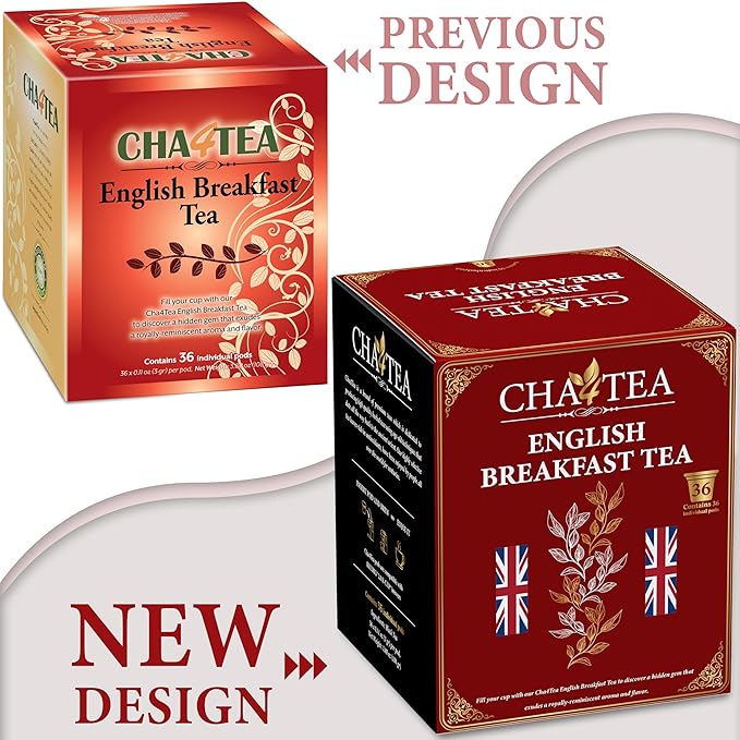 Cha4TEA 36-Count English Breakfast Tea for Keurig K-Cup - Bloomnest