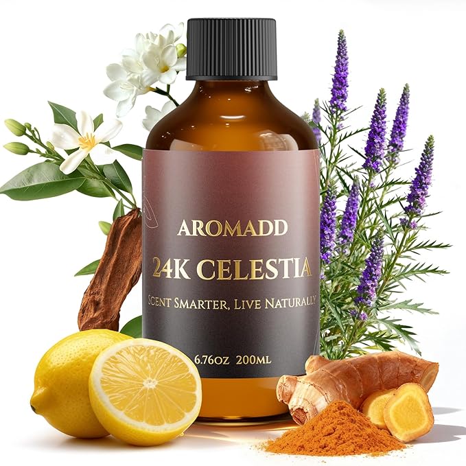24K Celestia Hotel Collection Diffuser Oil – Inspired by Luxury Hotel Scent for Waterless & Cold Air Diffusers – 6.76 Fl Oz (200ml) Long-Lasting Home Fragrance for Living Room & Bedroom - Bloomnest