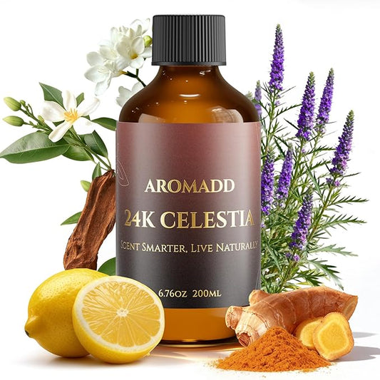 24K Celestia Hotel Collection Diffuser Oil – Inspired by Luxury Hotel Scent for Waterless & Cold Air Diffusers – 6.76 Fl Oz (200ml) Long-Lasting Home Fragrance for Living Room & Bedroom - Bloomnest