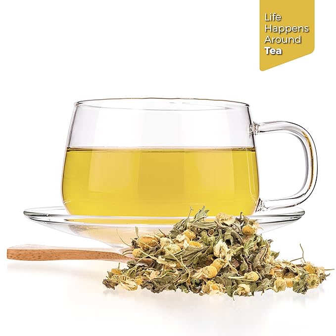 Tealyra - Chamomile and Spearmint - Herbal Loose Leaf Tea - Calming and Relaxing Tea - Caffeine-Free - 100% Natural Ingredients - 110g (4-ounce) - Bloomnest