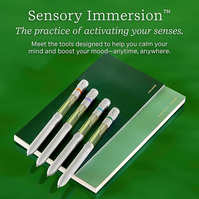 Lifelines Pen Diffuser, in Bloom - 1mm Black Ballpoint Pen with Scented Essential Oil Blends – Aromatherapy Diffuser & Sensory Immersion Diffuse Aroma As You Write - Bloomnest