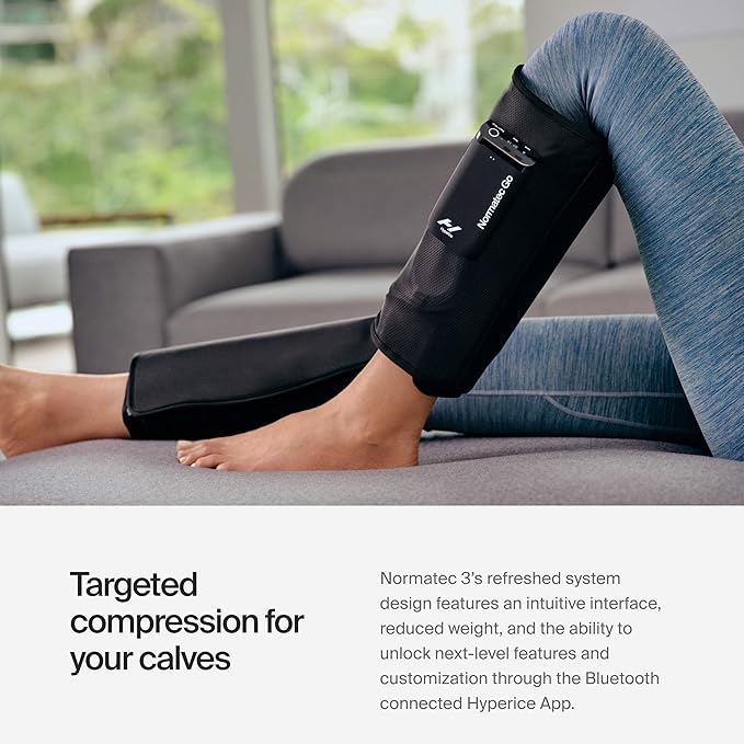 Hyperice Normatec Go Calf - Recovery System with Patented Dynamic Compression Massage Technology - Targeted Relief for Pain and Inflammation - FSA-HSA - Bloomnest