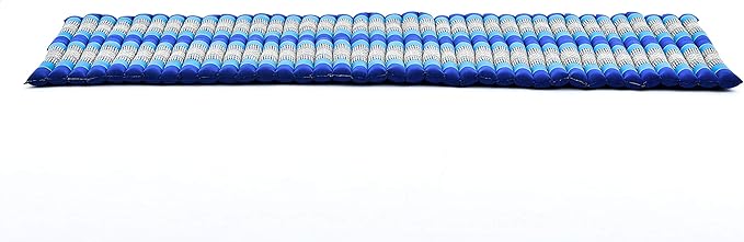 Leewadee - Foldable Floor Mattress - Japanese Roll Up Futon -Trifold Tatami Mat- Guest Floor Bed - Camping Mattress - Thai Massage Mat, Kapok Filled, 75 x 28 inches, Blue - Bloomnest