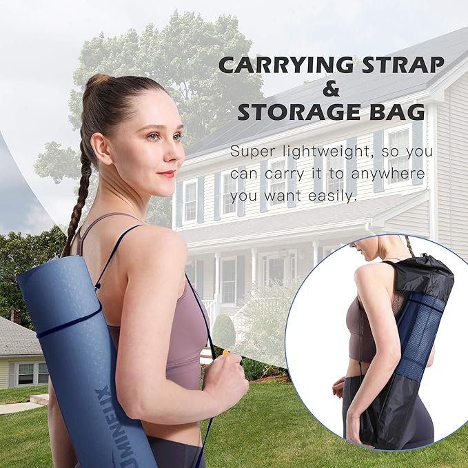 UMINEUX Yoga Mat Extra Thick 1/3'' & 2/5" Non Slip Yoga Mats for Women Eco Friendly TPE Fitness Exercise Mat with Carrying Sling & Storage Bag - Bloomnest