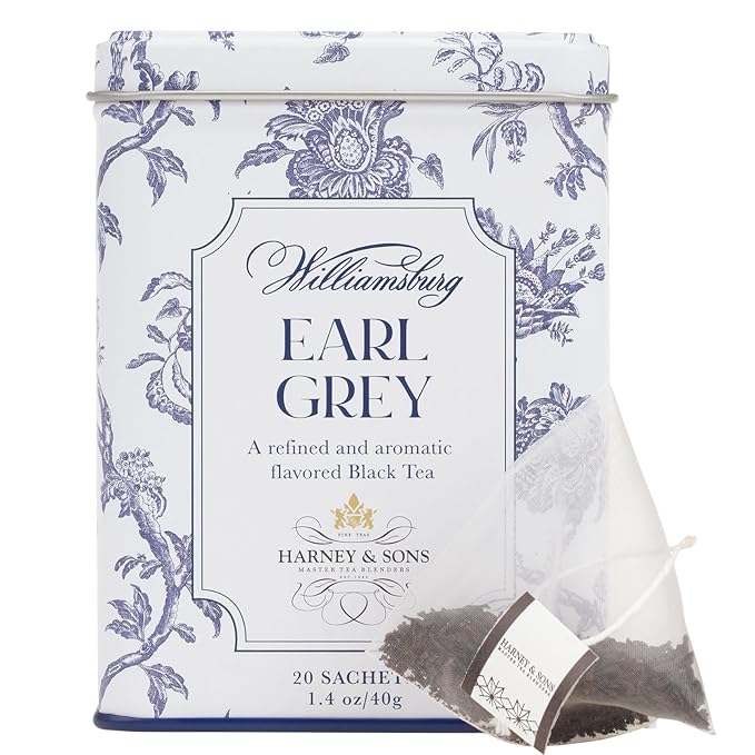 Harney & Sons Williamsburg Earl Grey, 20 sachets | Black Tea and Oolong Tea, with Bergamot Oil, - Bloomnest