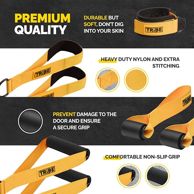 Tube Resistance Bands for Working Out Men and Women - Exercise Bands Resistance Bands Set, Resistance Band Bar, Handles, Ankle Straps, Foot Straps and Door Anchor - Bloomnest