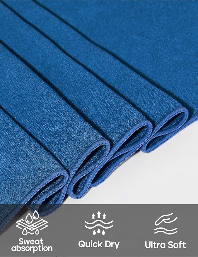 Heathyoga Yoga Mat Towel Non Slip for Hot Yoga Towel with Silicone Grip & Free Spray Bottle, 72"X26" Extra Large Microfiber Yoga Towel for Bikram, Pilates, Fitness