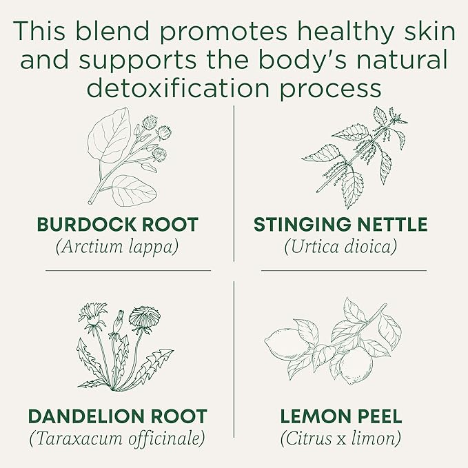 Traditional Medicinals Tea, Organic Everyday Detox Lemon, Supports Healthy Skin & Liver Function, Detox, 16 Tea Bags - Bloomnest