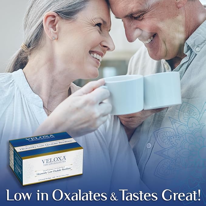 Veloxa™ Very Low Oxalate Tea (90 Pyramid Tea Bags (3 Cartons), Heavenly Low Oxalate Rooibos) - Bloomnest