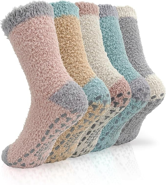 TEHOOK Warm & Cozy Valentines Gifts for Women, Fluffy Fuzzy Plush Sleeping Slipper Socks - Soft Warm Fabric