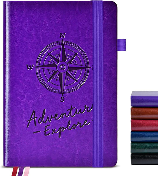 PAIBAS Blank Journal Notebook for Women Men,160 Pages,A5 Hardcover Sketchbook for Drawing, Sketch book, Unlined Notebooks for School,Work, Note Taking,Travel Journals for Writing 5.8"x8.5" (Purple) - Bloomnest