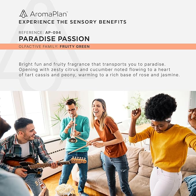 AromaPlan Hotel Scents, Paradise Passion 5 Fl Oz (148ml)- Home Luxury Aroma & Hotel Diffuser Oil-Hotel Diffuser Oil for Aromatherapy- USA Made, Bigger Bottle, Bolder Aroma & Longer Lasting - Bloomnest